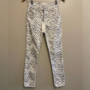Rebecca Taylor La Vie Zebra Jeans High Waist Size 24 NWT